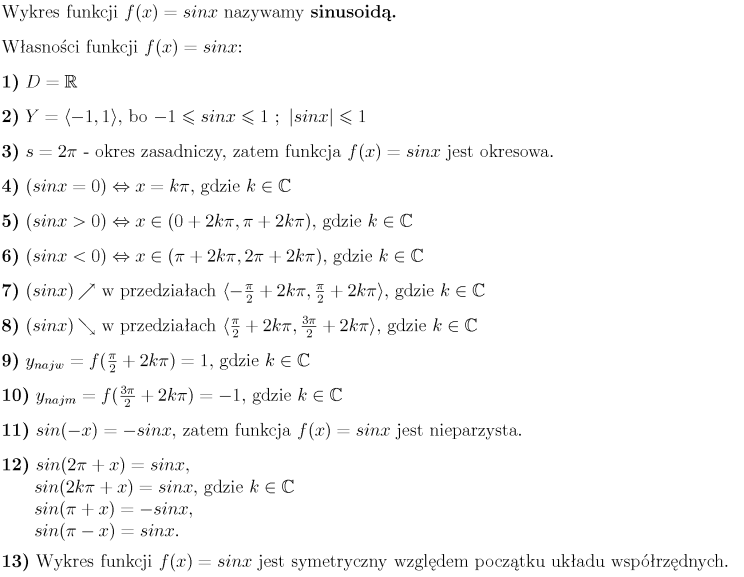 Własności Funkcji Sinus